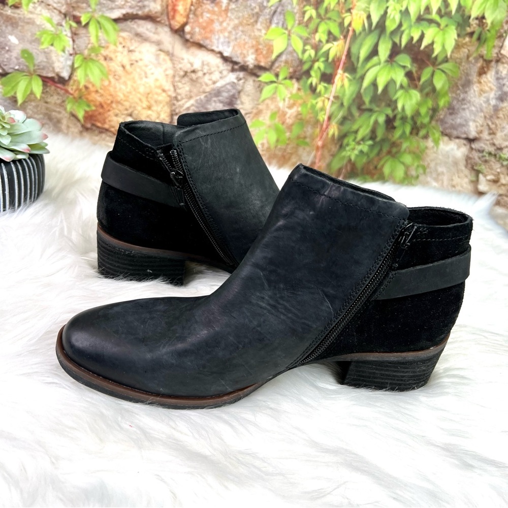 KORK-EASE KORKS Black Leather and Suede Ankle Boots, 8.5M - Picture 7 of 12